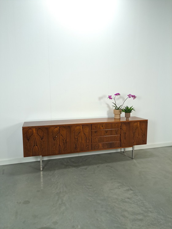 Image 1 of Sideboard Rio Rosewood Veneer With Chrome Legs And Drawers