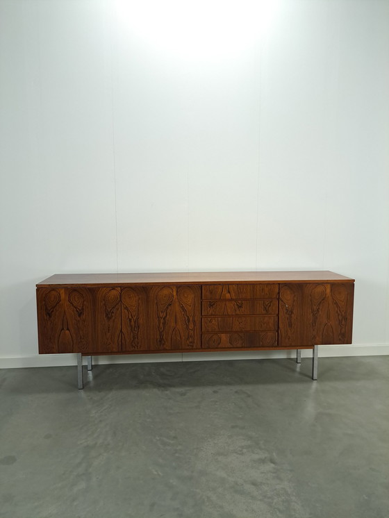 Image 1 of Sideboard Rio Rosewood Veneer With Chrome Legs And Drawers