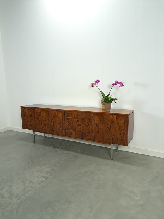 Image 1 of Sideboard Rio Rosewood Veneer With Chrome Legs And Drawers