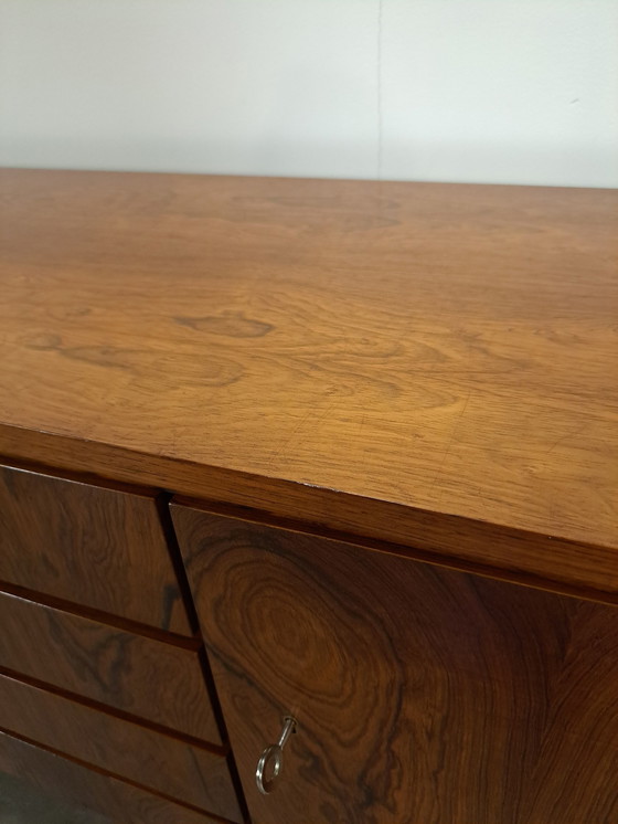 Image 1 of Sideboard Rio Rosewood Veneer With Chrome Legs And Drawers