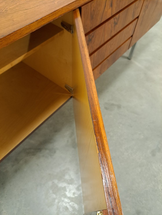 Image 1 of Sideboard Rio Rosewood Veneer With Chrome Legs And Drawers