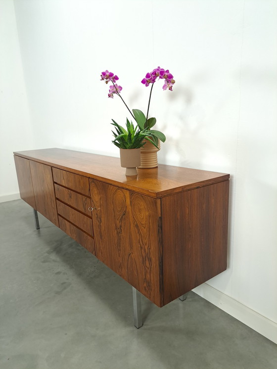 Image 1 of Sideboard Rio Rosewood Veneer With Chrome Legs And Drawers