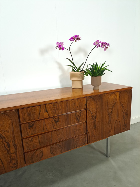 Image 1 of Sideboard Rio Rosewood Veneer With Chrome Legs And Drawers