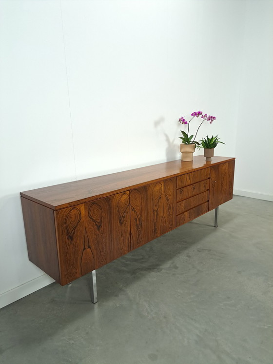 Image 1 of Sideboard Rio Rosewood Veneer With Chrome Legs And Drawers