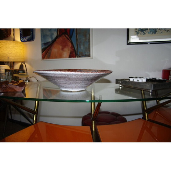 Image 1 of Piatto vintage con motivo a uccello in ceramica accolay, 1950