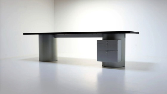 Image 1 of Jo Crepain Desk In Alu Look Manufactured By Timber Nv