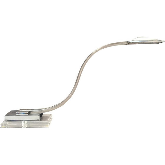 Image 1 of Lampada da scrivania vintage Cobra in lucite e metallo cromato, Italia 1980