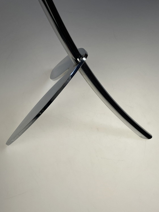 Image 1 of Side Table, Metaform Papillon, Oval Top With Chrome Leg