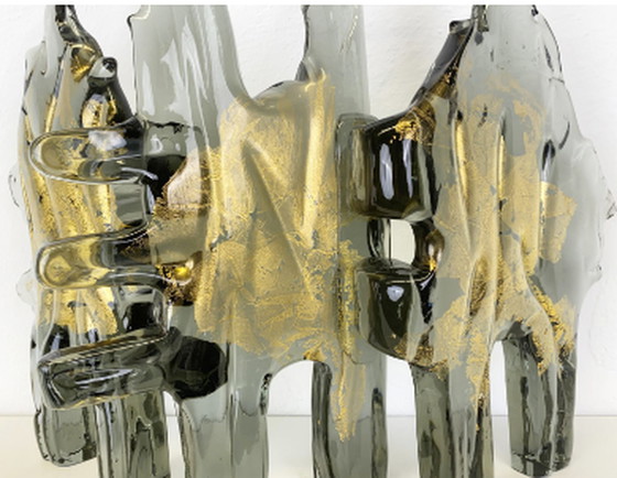 Image 1 of Livio Seguso Glass Sculpture Gold Forest 