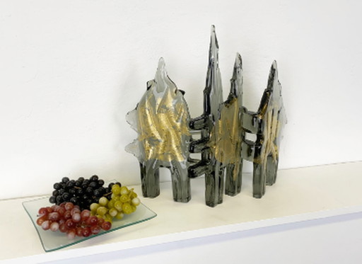 Livio Seguso Glass Sculpture Gold Forest 