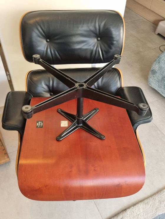 Image 1 of Vitra Eames Lounge Chair With Ottoman Black Leather