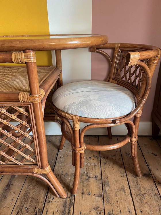 Image 1 of Vintage Bistro Set Rattan