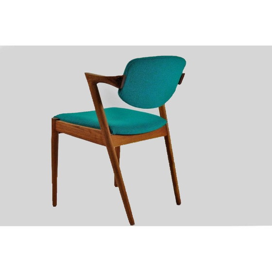 Image 1 of Set of 10 Danish vintage teak dining chairs by Kai Kristiansen for Schous Møbelfabrik, 1960s