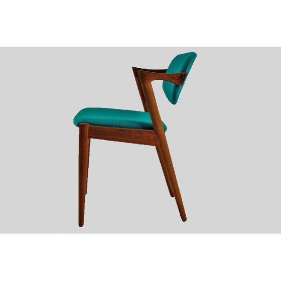 Image 1 of Set of 10 Danish vintage teak dining chairs by Kai Kristiansen for Schous Møbelfabrik, 1960s