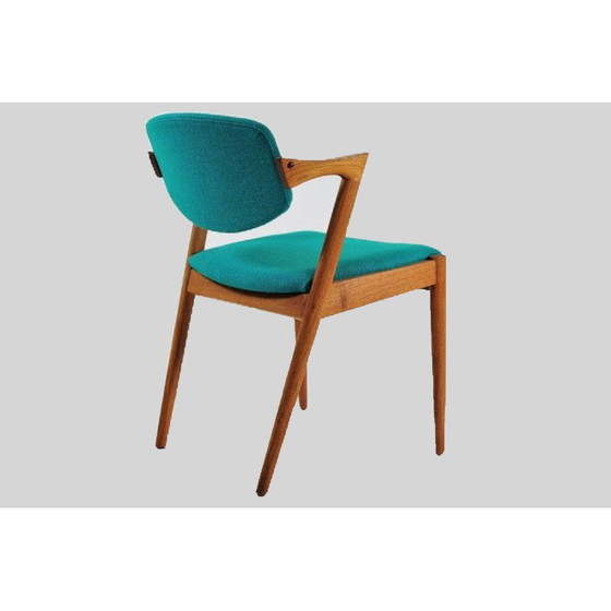 Image 1 of Set of 10 Danish vintage teak dining chairs by Kai Kristiansen for Schous Møbelfabrik, 1960s