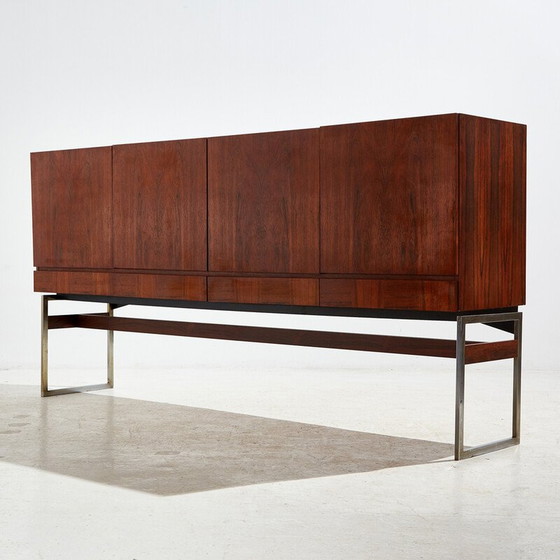 Image 1 of Vintage rosewood sideboard on chrome legs for Meubelfabriek Aurora, 1960