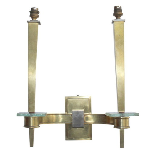 Pair of vintage bronze wall lamps  - 1940s