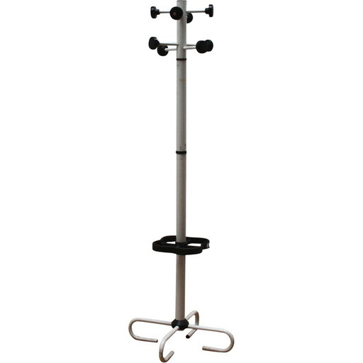 Vintage coat rack in chromed metal