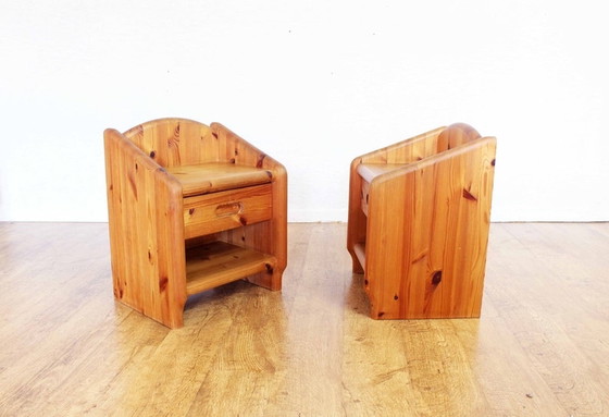 Image 1 of Side table in solid pine from the 60s