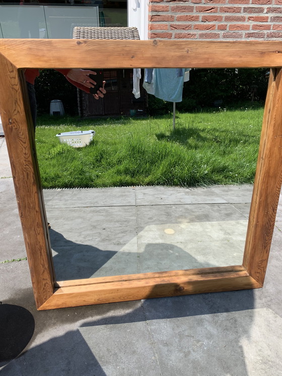 Image 1 of Miroir moderne avec cadre en bois