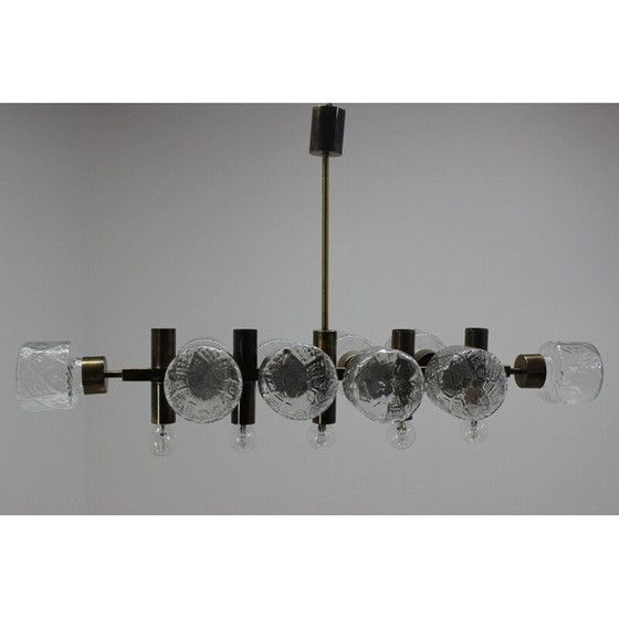 Image 1 of Vintage glass design chandelier, Czechoslovakia 1970
