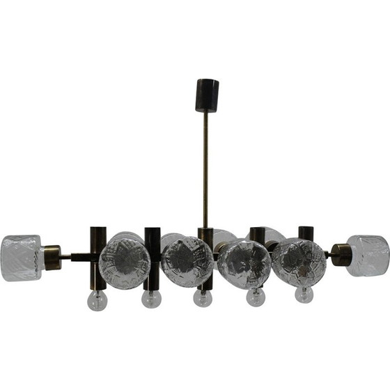 Image 1 of Vintage glass design chandelier, Czechoslovakia 1970