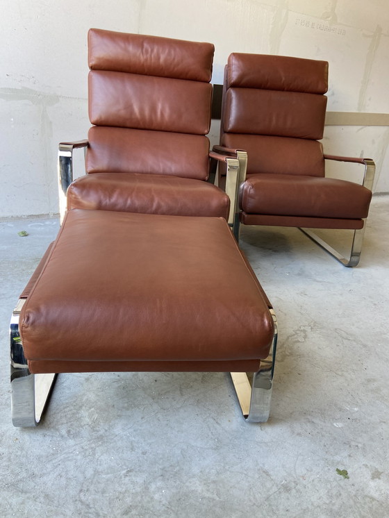 Image 1 of 2 x Linteloo armchair and 1 footstool