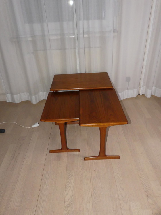 Image 1 of 3x Kai Kristiansen three-piece side table