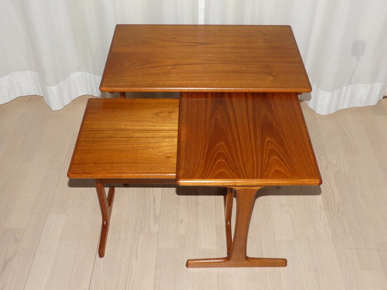 Image 1 of 3x Kai Kristiansen three-piece side table