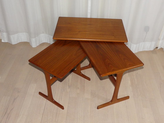 Image 1 of 3x Kai Kristiansen three-set side table