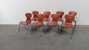 8x Eromes pagholz industrial stackable designer chair