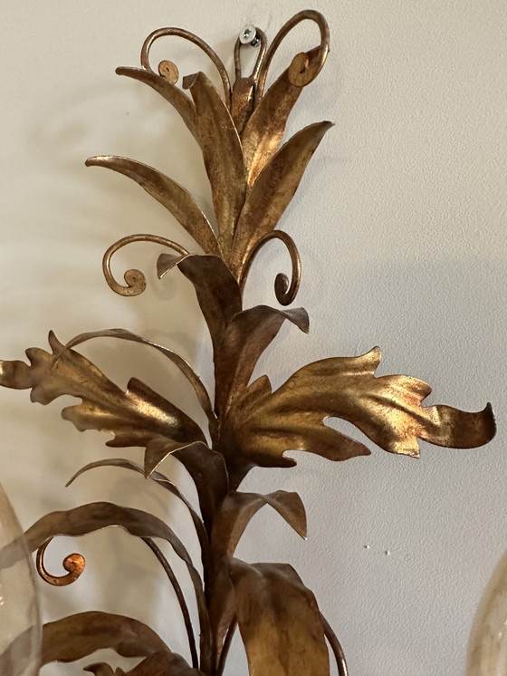 Image 1 of 2x Hollywood Regency wall lamps