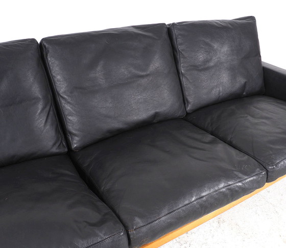 Image 1 of Canapé vintage en cuir noir Poul Volther, design danois, années 1960