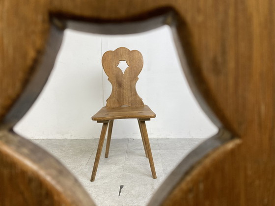 Image 1 of 6 sedie da pranzo vintage in rovere