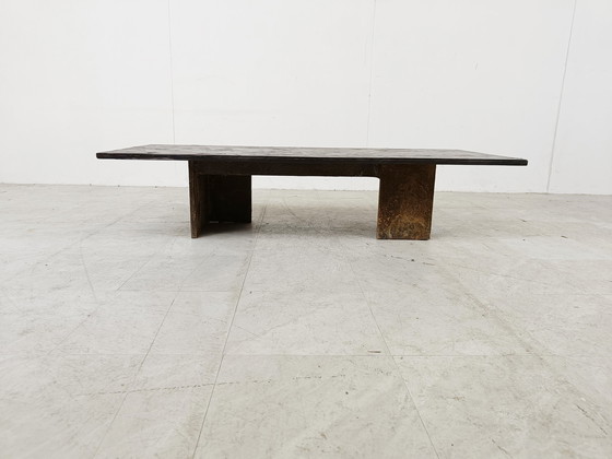 Image 1 of XL Brutalist stone coffee table, 1970s