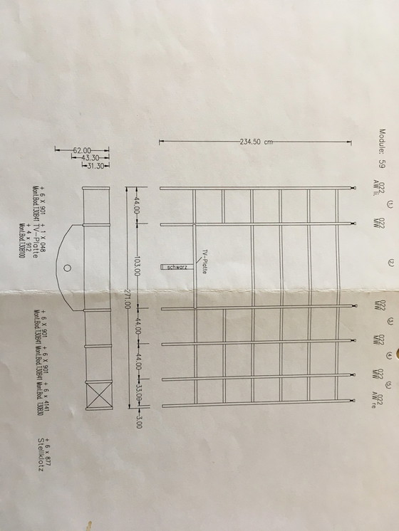 Image 1 of Bibliothèque Paschen, meuble pour livres et télévision et bibliothèque Paschen, meuble pour livres et CD