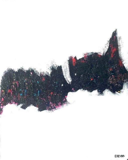 Kissing or Fighting, EllesBB – schilderijen tekeningen, Canvas, Abstract