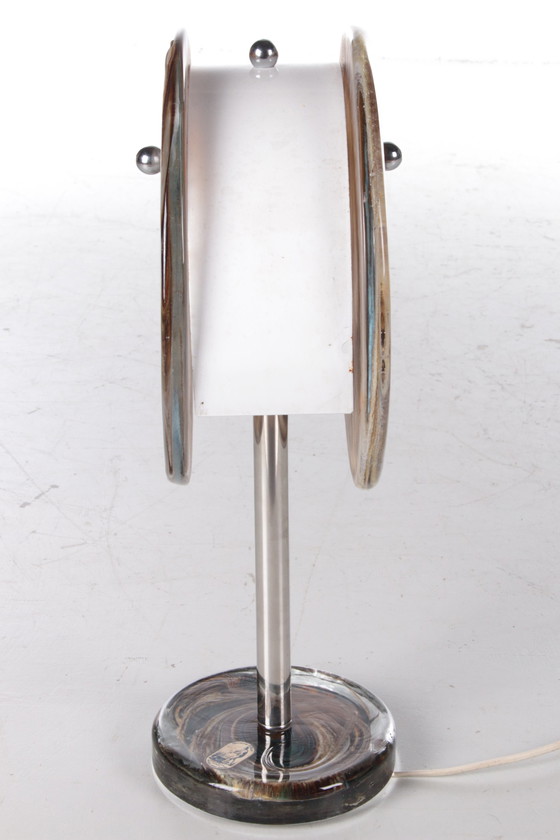 Image 1 of Glass French table lamp design by Jean-Pierre Alary France.