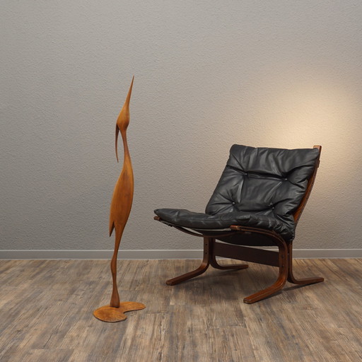 Crane teak wood 115 cm Mid Century