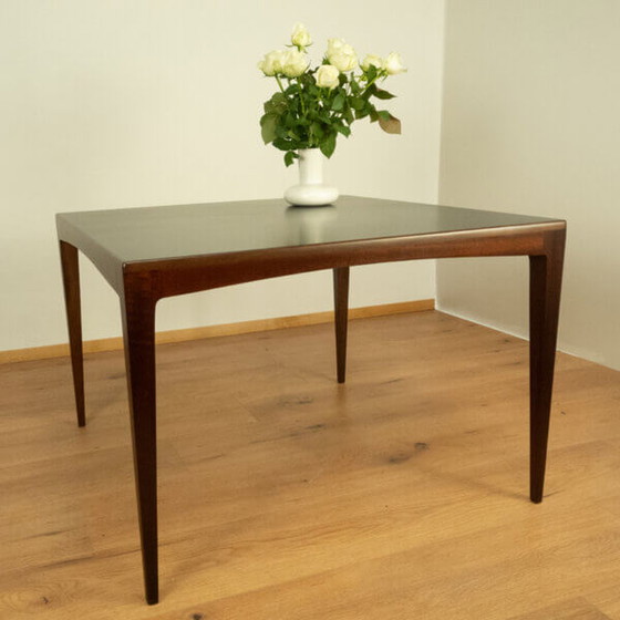 Image 1 of Coffee Table, 1960s: Mahogany Frame with Black Lacquered Table Top