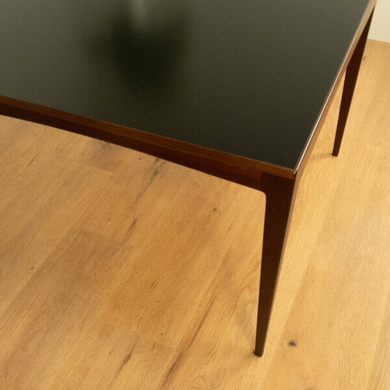 Image 1 of Coffee Table, 1960s: Mahogany Frame with Black Lacquered Table Top