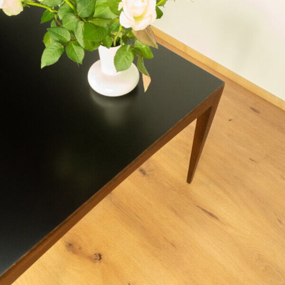 Image 1 of Coffee Table, 1960s: Mahogany Frame with Black Lacquered Table Top