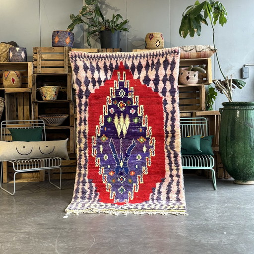 Red Traditional Berber Moroccan Rug