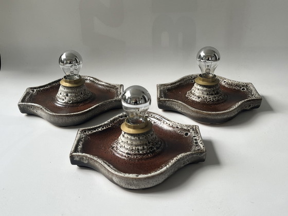 Image 1 of Hustadt lights Fat Lava vintage ceramic 70s