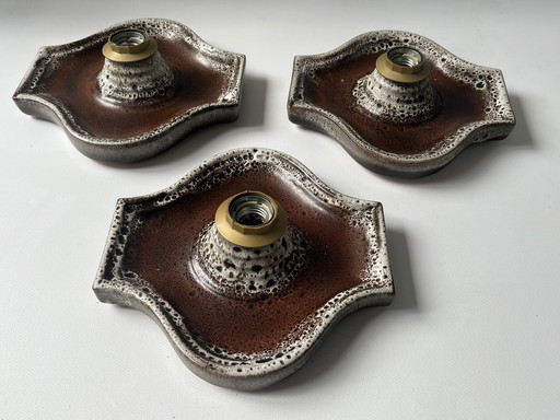 Hustadt lights Fat Lava vintage ceramic 70s