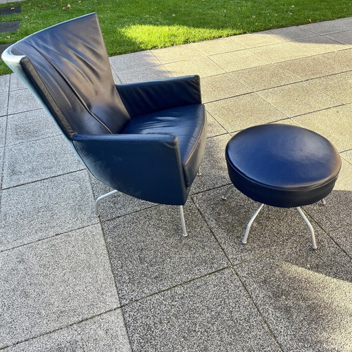 Modern Armchair With Footstool