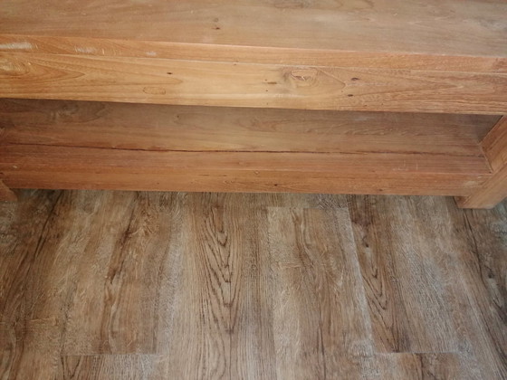 Image 1 of 1X Teak Coffee Table With Bottom Top