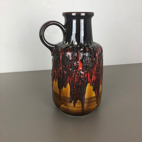 Image 1 of Large vintage Pottery Fat Lava Vase Scheurich WGP 1970s