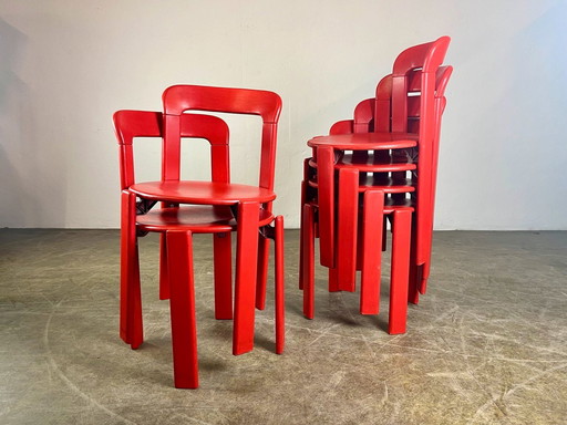 Set of 6 vintage chairs Bruno Rey Kusch & Co 1970s design new lacquered