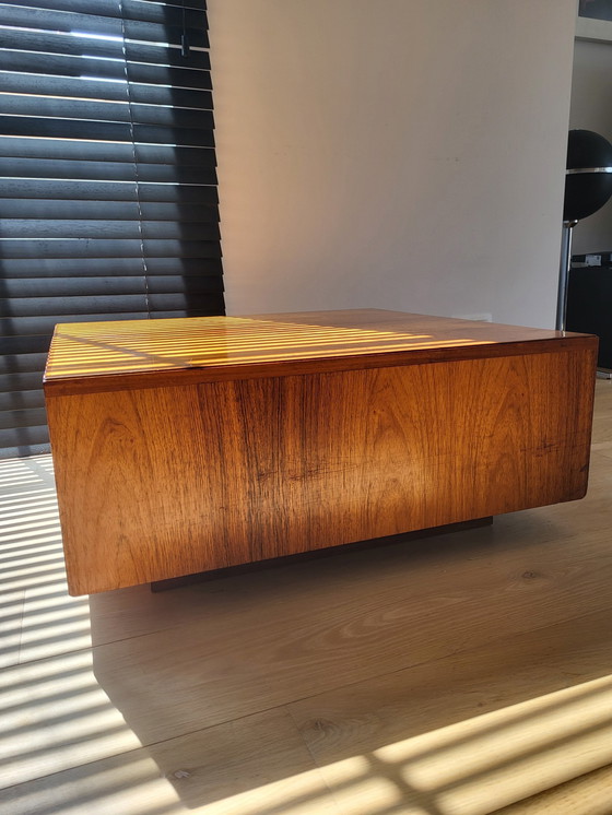 Image 1 of Vintage Coffeetable Or Coffee Table, Floating Model, Veneer, 60s And 70s